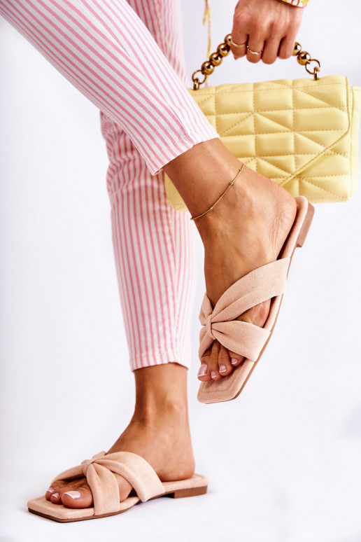 Feminin Velours Hausschuhe Hellrosa Farbton Vanilla Sky