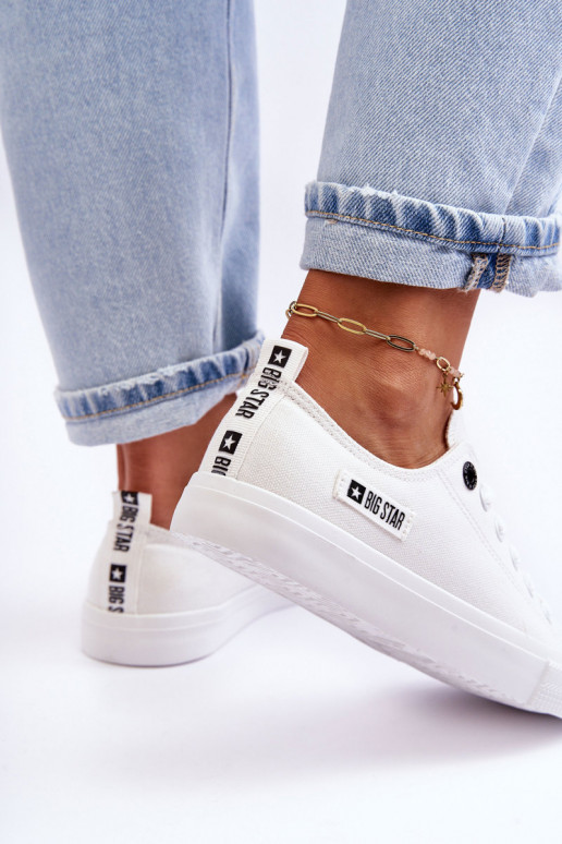 Niedriges Es mussterial für Damen lässige Schuhe Big Star KK274008 Zueiße Farbe