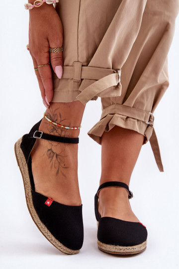 Damen-Espadrilles auf Plateausohle in schwarzer Farbe Big Star FF274526 2