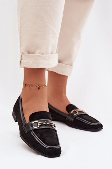 Mokassins Mokassins für Damen mit Ornamenten schZuarze Farbe Palerina 2