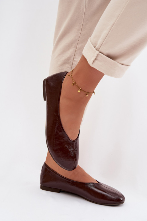 Lackierte Ballerinas aus Öko-Leder CzekoladoZue Selanora