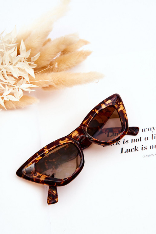 Feminin Sonnenbrille Katzenauge V100045 braune Farbe