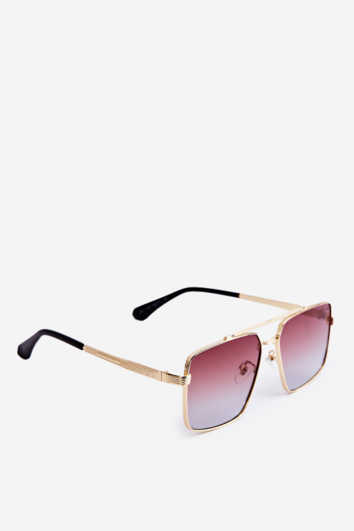 Sonnenbrille Feminin UV400 Gold-braune Farbe