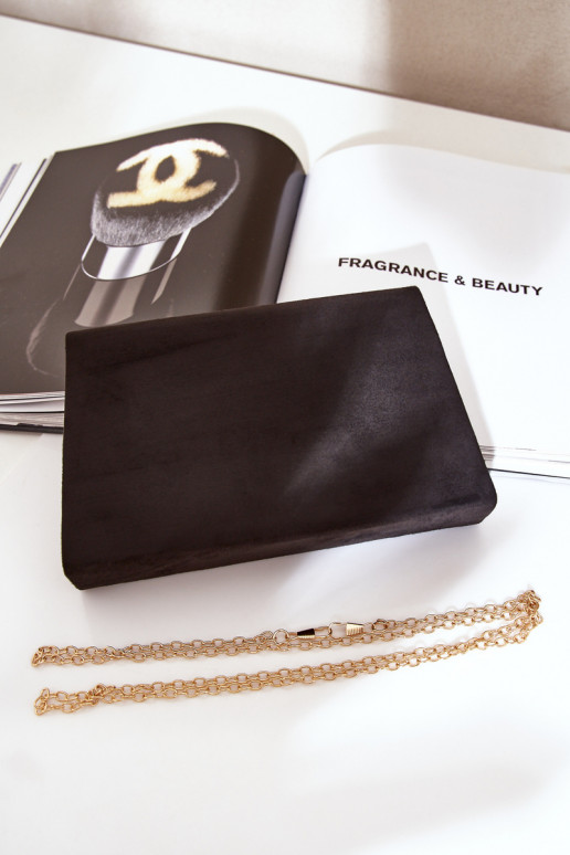 Handheld Umschlagtyp Mit Dekorationen mit Herzenm aus Öko-INildlederoZua SchZuarz Evilinas