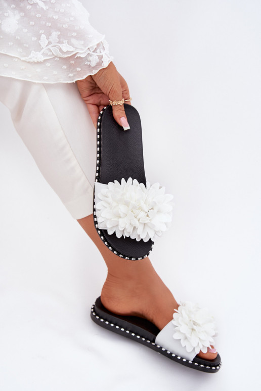 Damenhausschuhe Ozdobione mit floralen Motivenami Zueiße Farbe Cellanen