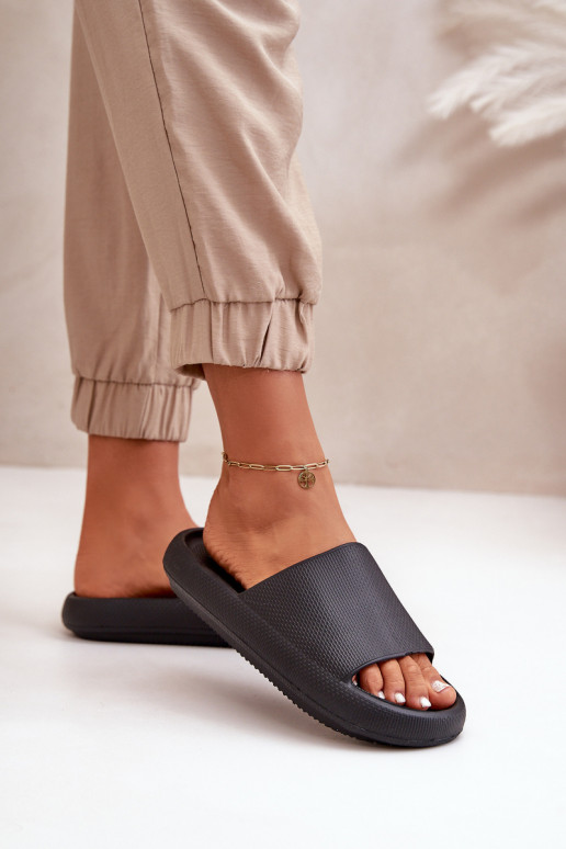 Feminin Leichte Hausschuhe aus Schaumstoff Auf dicker Sohle schZuarze Farbe Querceria