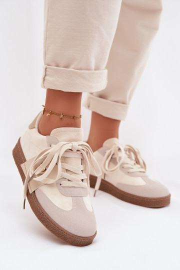 Sneakers Stilvollllschuhe Feminin Mit Dekorationen Detalem Beige Kalirina 2