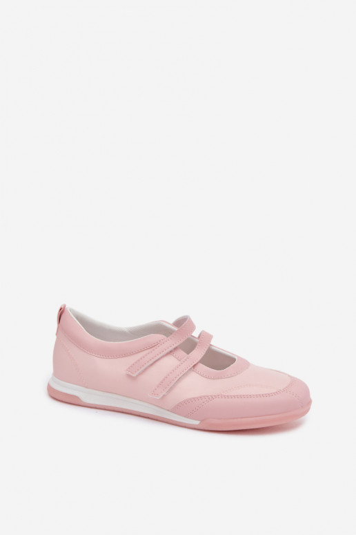 Sportlicher Stil Ballerinas Feminin mit Streifen pinke Farbe Farvessa