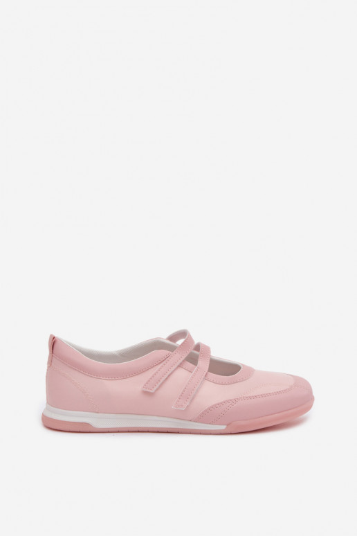 Sportlicher Stil Ballerinas Feminin mit Streifen pinke Farbe Farvessa