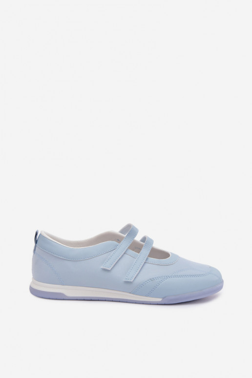Sportlicher Stil Ballerinas Feminin mit Streifen blaue Farbe Farvessa