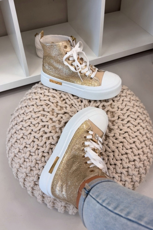 Auksinės Gracella Plattform Sandalen