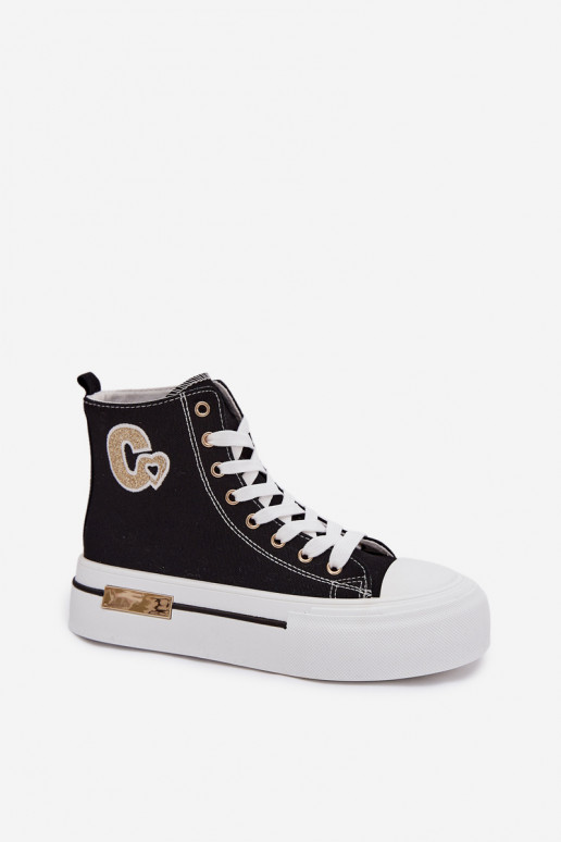 Schwarze Meloria Plattform Sandalen