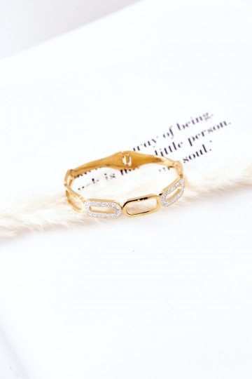 Stahlarmband mit blitzenden Augen goldene Farbe 2