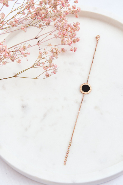 Feminin Ein Armband Berühmtheit schZuarze Farbe Rad roségoldene Farbe