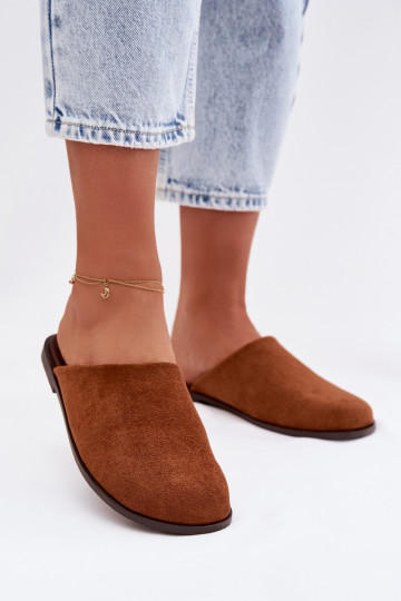 Damen Pantoffeln aus Kunstwildleder in Braun „Veronelle" 2
