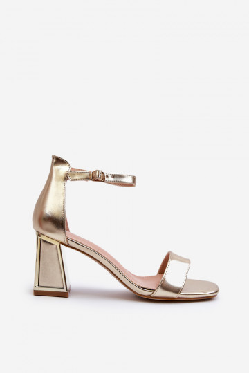 Sandalen mit Absätzen goldene Farbe Pholia 2