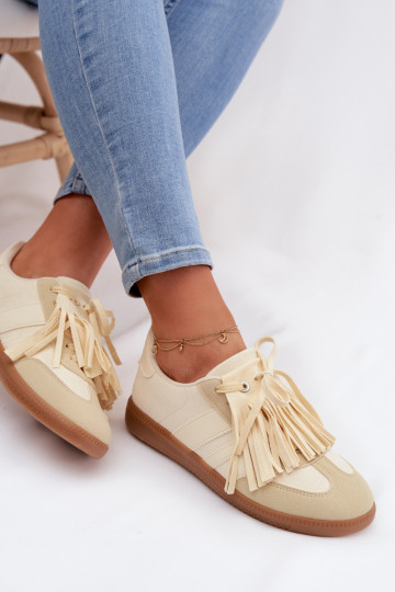 Damen Sneakers mit Quasten in Gelb Dorivelle