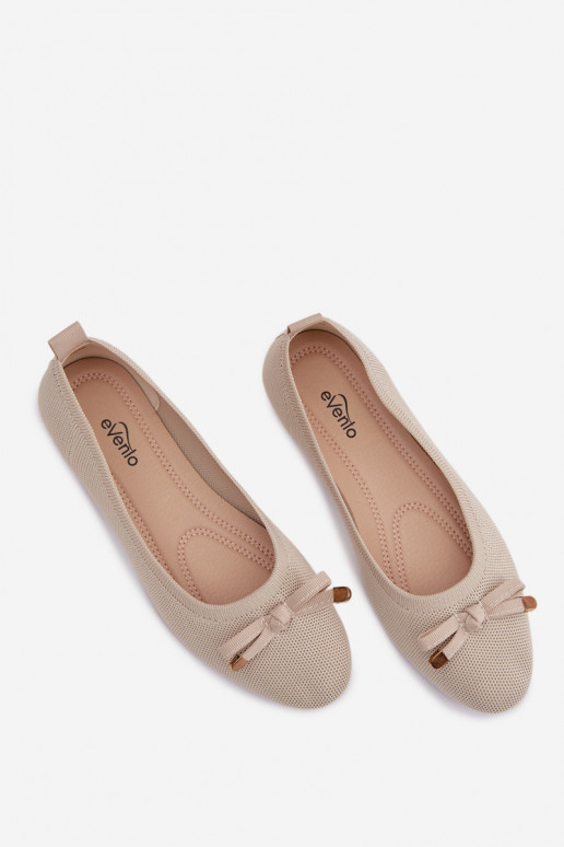 Ballerinas mit Bändern Beige Amelivra