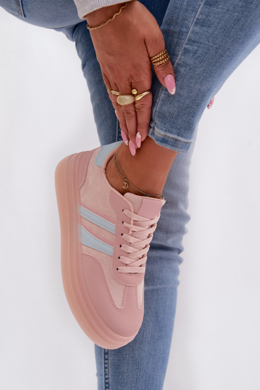 Sneakers Stilvollllschuhe Feminin mit einer Plattform pinke Farbe Galleria