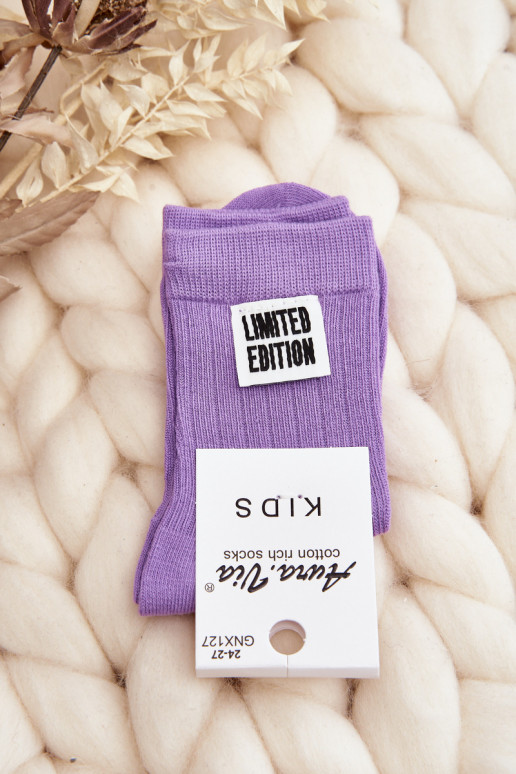 Kindisch Glatt SockenErmöglichtszyZuką Violette Farbe