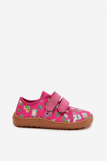 Kinder-Barefoot-Slipper Froddo Canvas G1700440-10 in Rosa 2