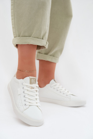 Freizeitsneaker für Frauen aus Kunstleder Big Star TT274020 in Weiß 2