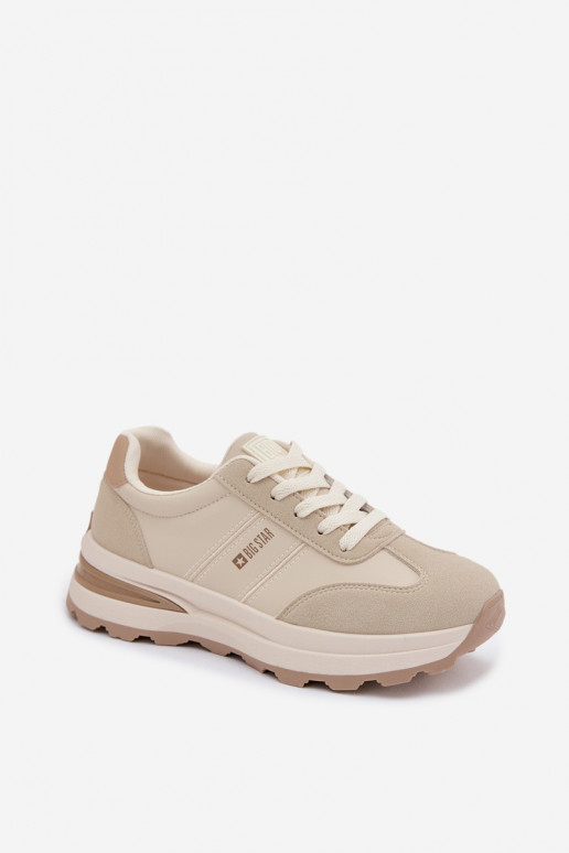 Sneakers Stilvollllschuhe Turnschuhe Feminin Big Star TT274876 HI-POLY SYSTEM Beige