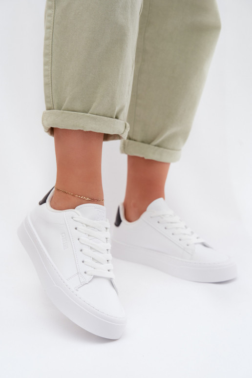 Sneakers Stilvollllschuhe Feminin aus Öko-Leder Big Star TT274928 HI-POLY SYSTEM Zueiße Farbe