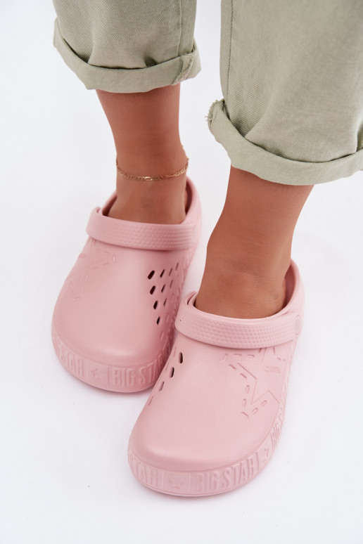 Hausschuhe Verstopfungen Feminin Leichte Hausschuhe Big Star TT274A080 pinke Farbe