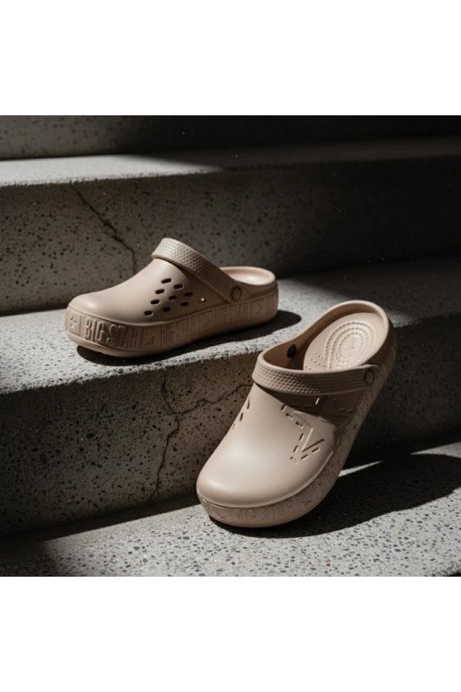 Hausschuhe Verstopfungen Feminin Leichte Hausschuhe Big Star TT274A083 Beige