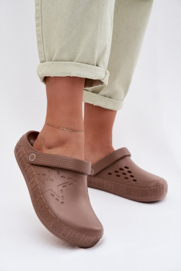 Hausschuhe Verstopfungen Feminin Leichte Hausschuhe Big Star TT274A085 braune Farbe 2