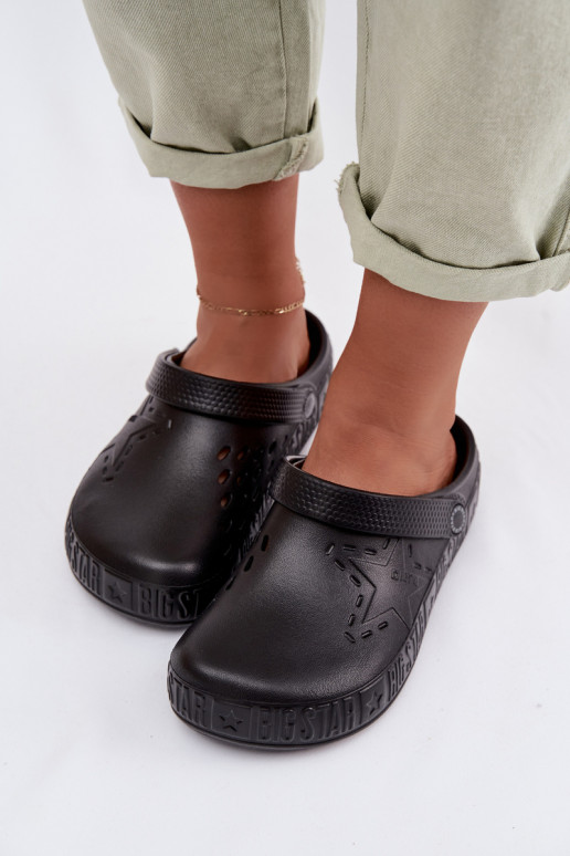 Hausschuhe Verstopfungen Feminin Leichte Hausschuhe Big Star TT274A084 schZuarze Farbe