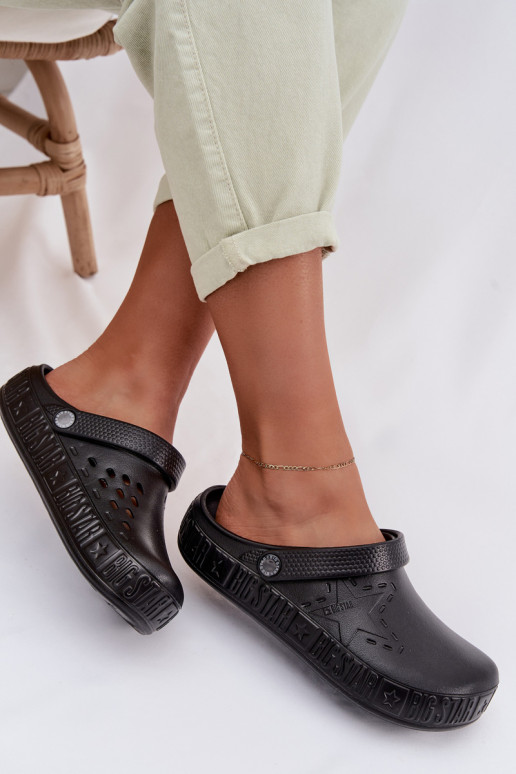 Hausschuhe Verstopfungen Feminin Leichte Hausschuhe Big Star TT274A084 schZuarze Farbe