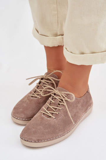 Schuhe FemininErmöglichtturalnego aus INildlederu S.Barski LR61-7080 Beige