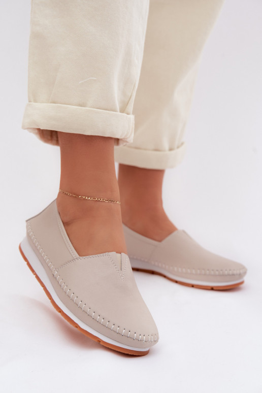 Haut Schuhe Feminin S.Barski LR61-7051 Beige