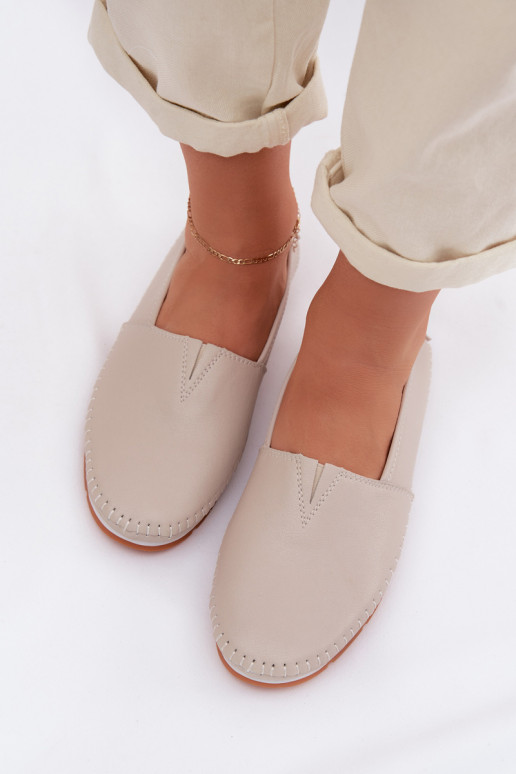 Haut Schuhe Feminin S.Barski LR61-7051 Beige