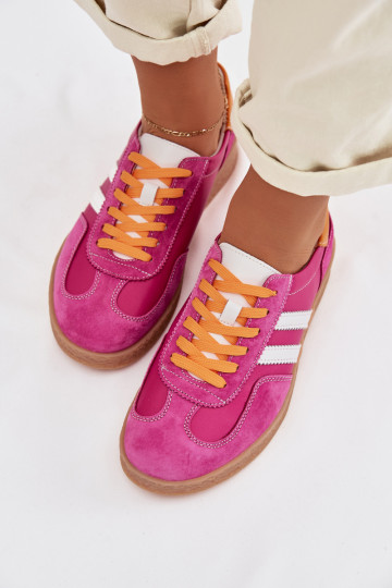 Haut Sneakers Stilvollllschuhe Feminin S.Barski LR61-7059 pinke Farbe