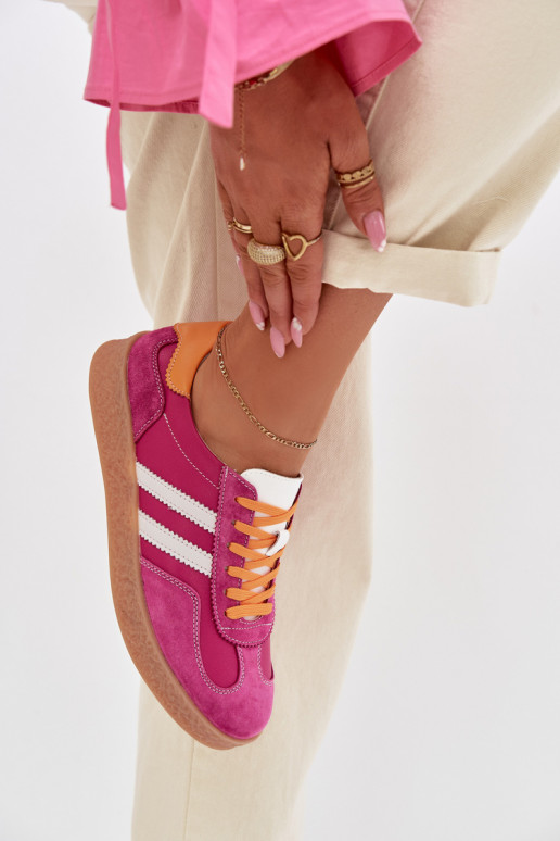 Haut Sneakers Stilvollllschuhe Feminin S.Barski LR61-7059 pinke Farbe