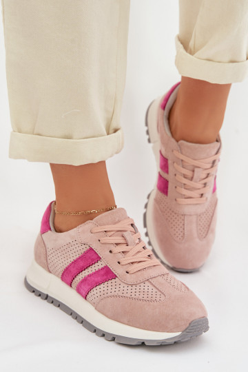 Sneakers Stilvollllschuhe FemininErmöglichtturalnego aus INildlederu pinke Farbe Es mussrceline