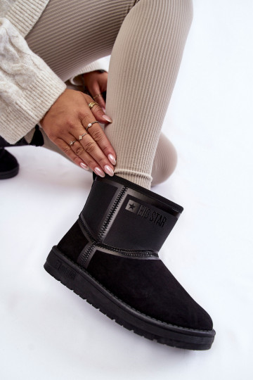 Damen-Schnee Schuhe im Schlupfmodell Big Star KK274614 in Schwarz
