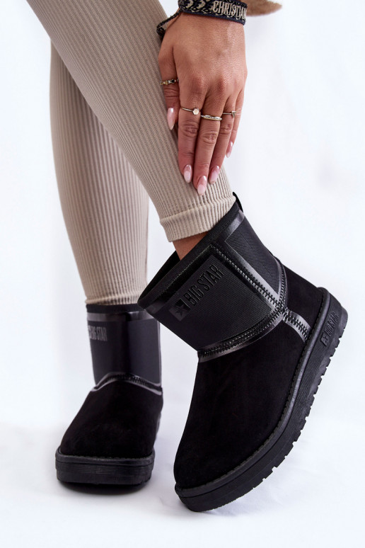 Feminin Ein überzeugendes Stilvollll Schneestiefel Big Star KK274614 schZuarze Farbe