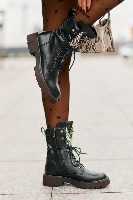 Eko Haut Arbeitsstiefeletten Mit Dekoration sich Zuarm laufen D&A MR880-080 schZuarze Farbe