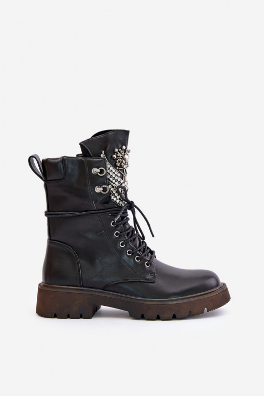 Eko Haut Arbeitsstiefeletten Mit Dekoration sich Zuarm laufen D&A MR880-080 schZuarze Farbe