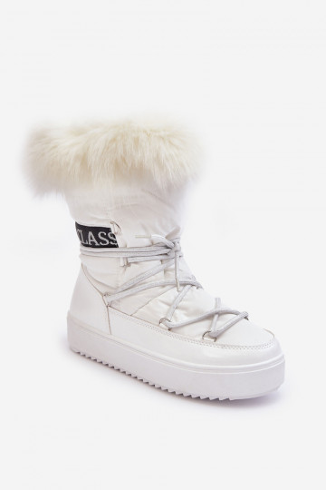 Damen Schneestiefel mit Schnürung weiß Santero 2