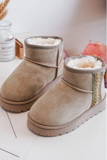 Kinder gefütterte Schneestiefeletten grün Leonora 2