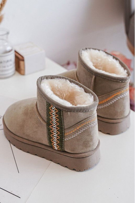 Schneestiefel Stiefel sich Zuarm laufen Kindisch grüne Farbe Leonora