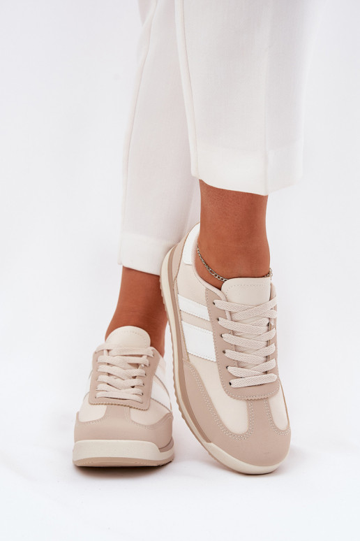 Turnschuhe Sneakers Stilvollllschuhe Feminin mit Leopardenfellmuster Beige Galabis