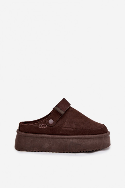 Schneestiefel Feminin mit einer Plattformmit Klebeverschlussem CzekoladoZue Jorielle