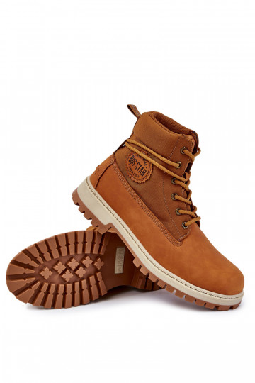 für Männer Stiefel Schuhe Memory Foam Big Star KK174203 braune Farbe 2