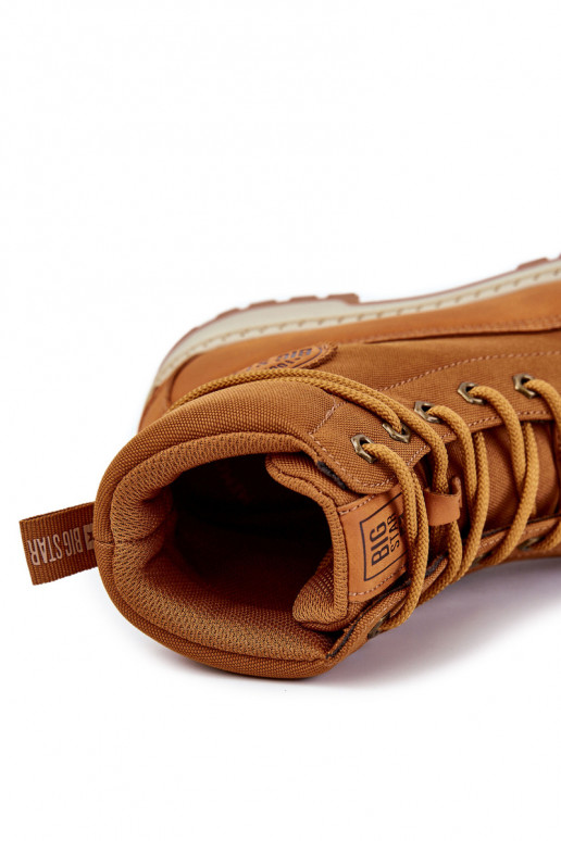 für Männer Stiefel Schuhe Memory Foam Big Star KK174203 braune Farbe